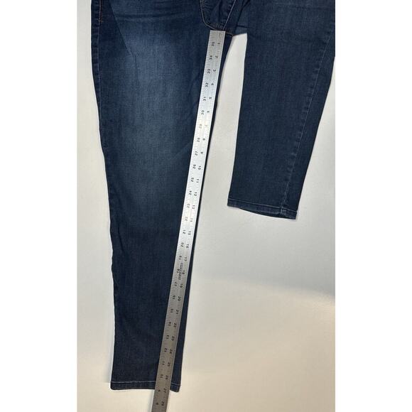 Democracy Jeans Women 10 Skinny Ab Solution Blue Stretch Denim Tummy Control - Picture 11 of 12